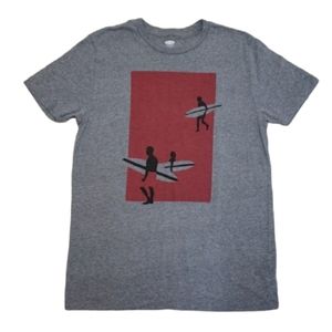 Old Navy Surfing Tee Shirt Men's Size Small Gray